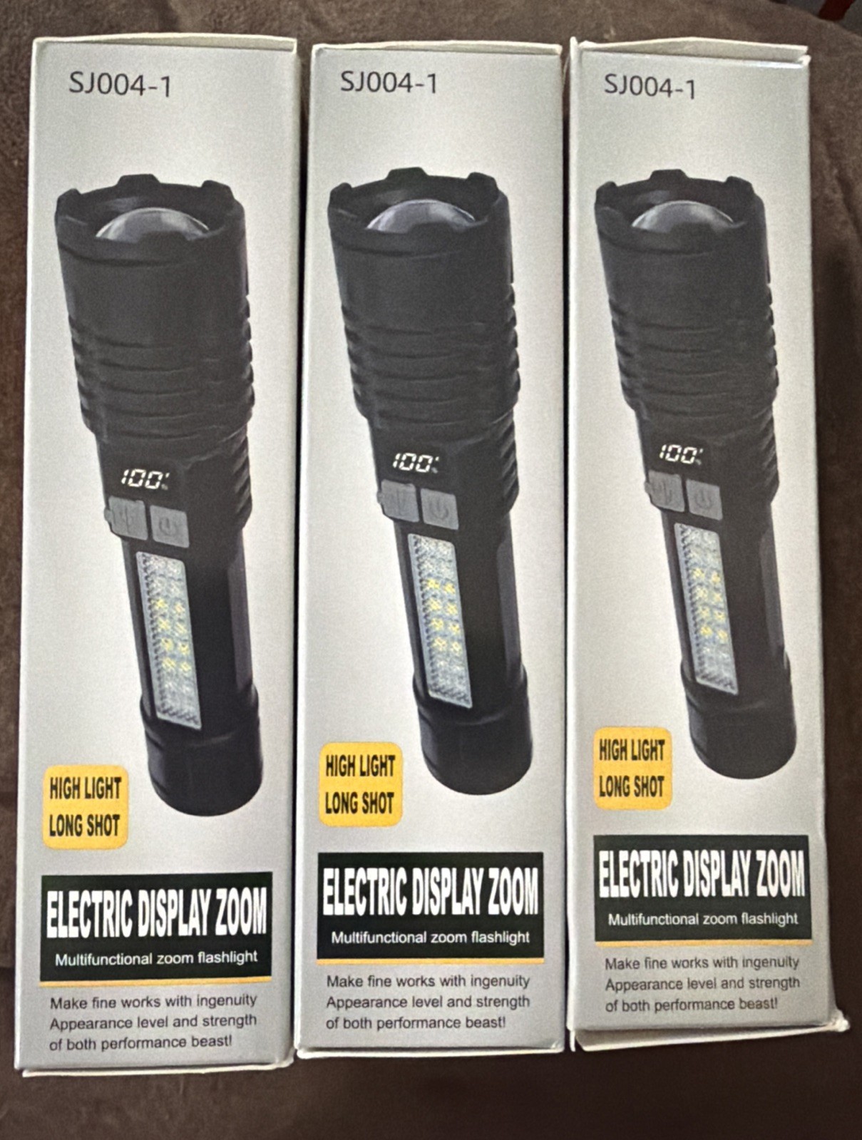 (3) USB Rechargeable Multi-Functional Flashlight Brand New (ya)