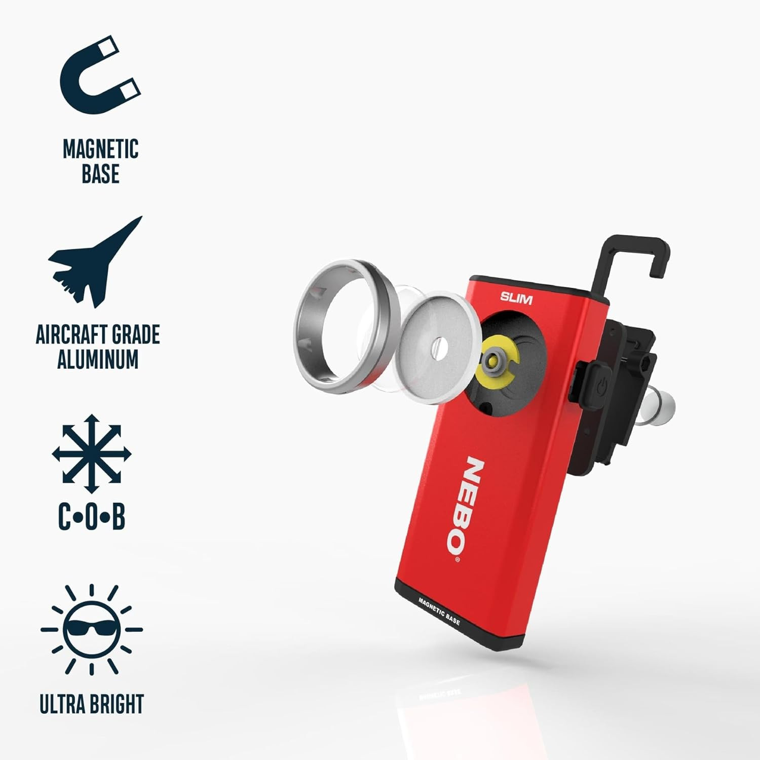 Slim Pocket Flashlight | 500 Lumens, Rechargeable Mini EDC Work Light, Magnetic