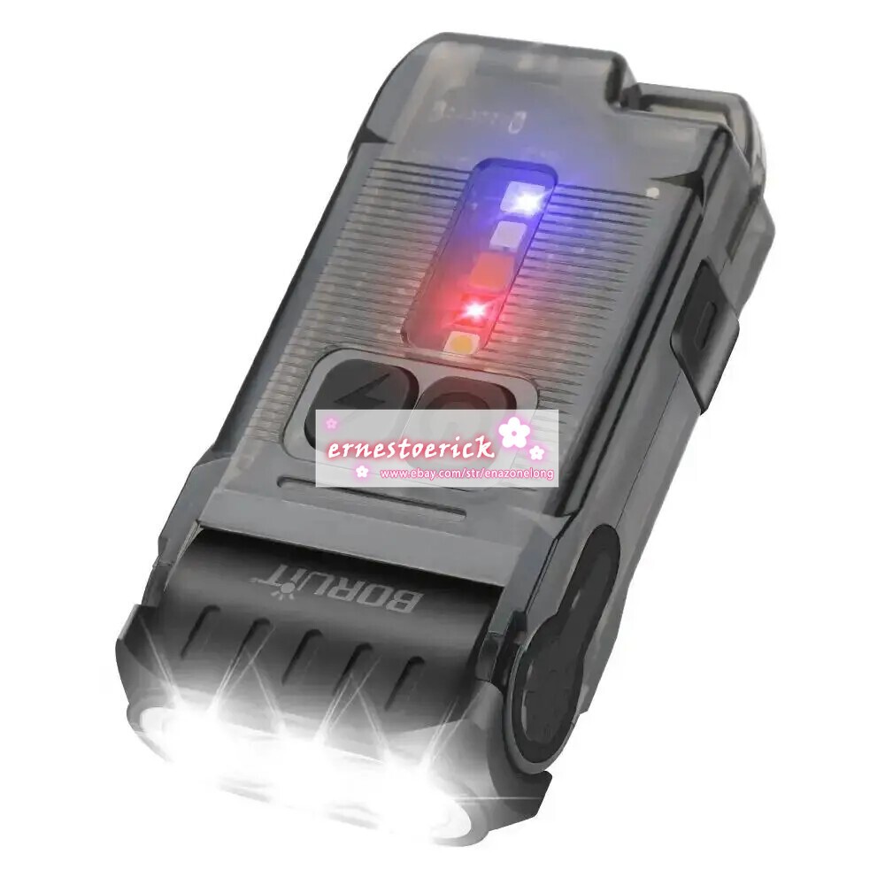 BORUiT V15 LED Keychain EDC Flashlight Type-C Rechargeable V15 Torch Work Light
