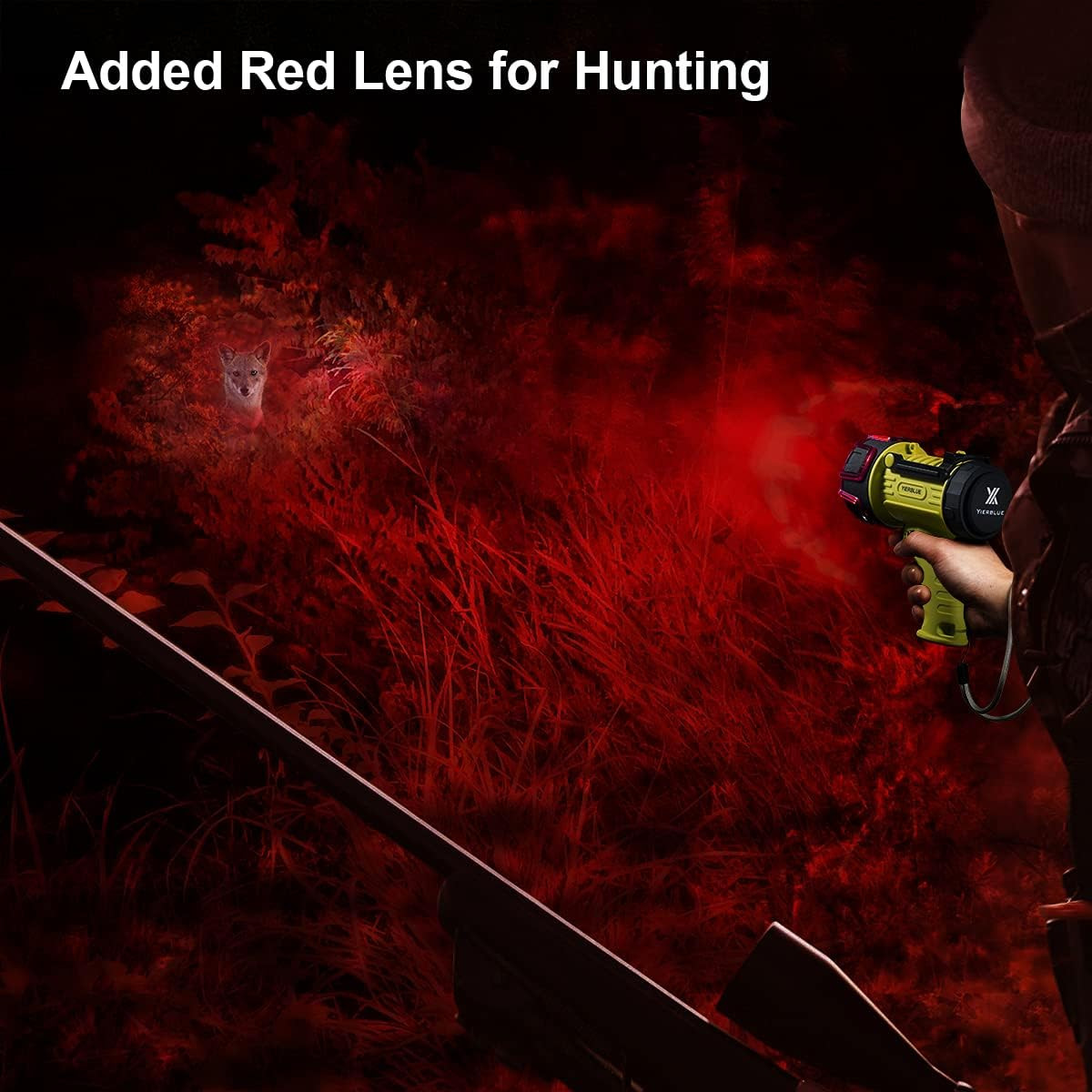 Rechargeable Spotlight Flashlight with 2000,000 High Lumen LED, IP67 Waterproof