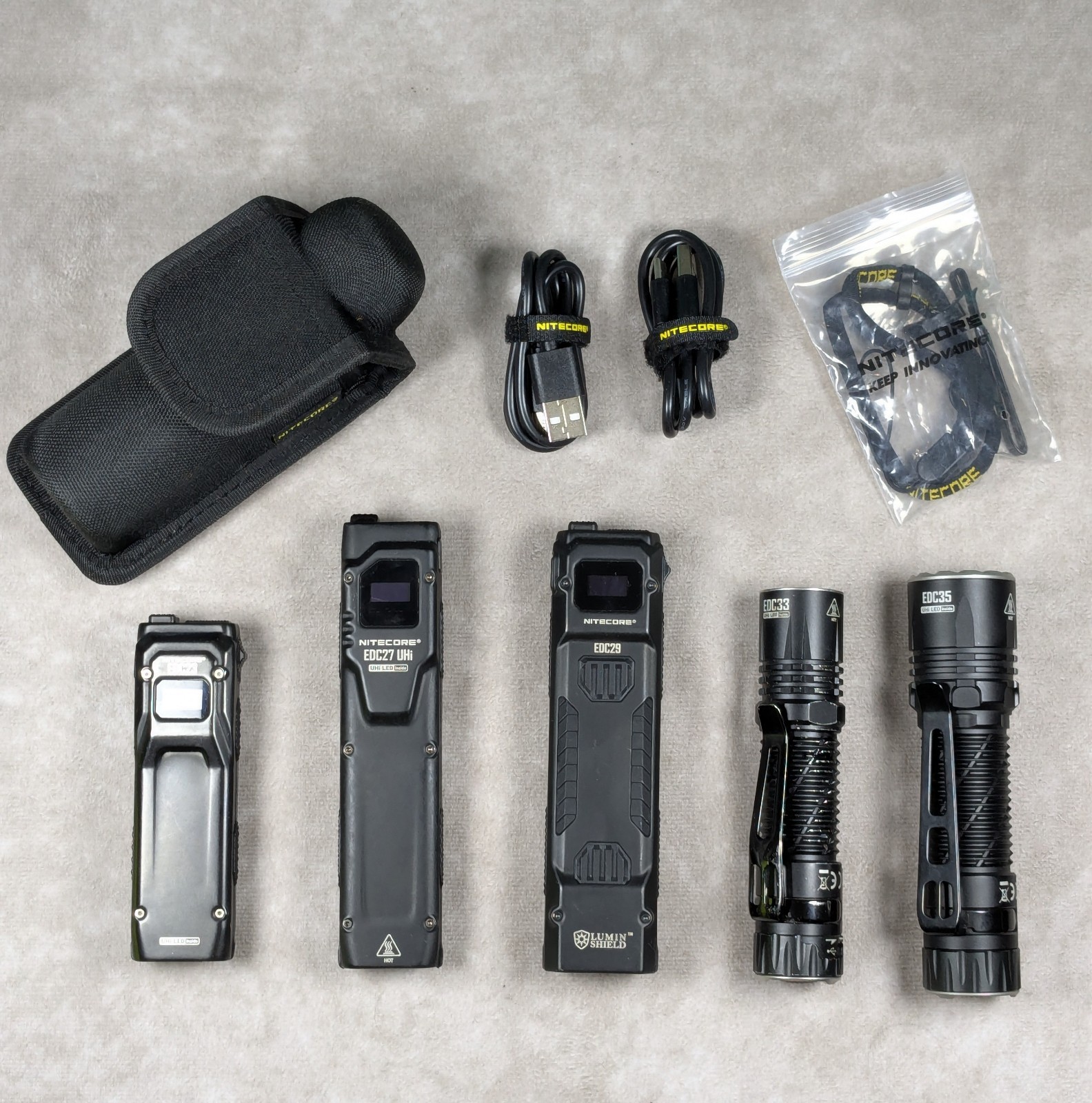 Nitecore Flashlight Lot EDC23 EDC27 UHi EDC29 EDC33 EDC35 Rechargeable Tested