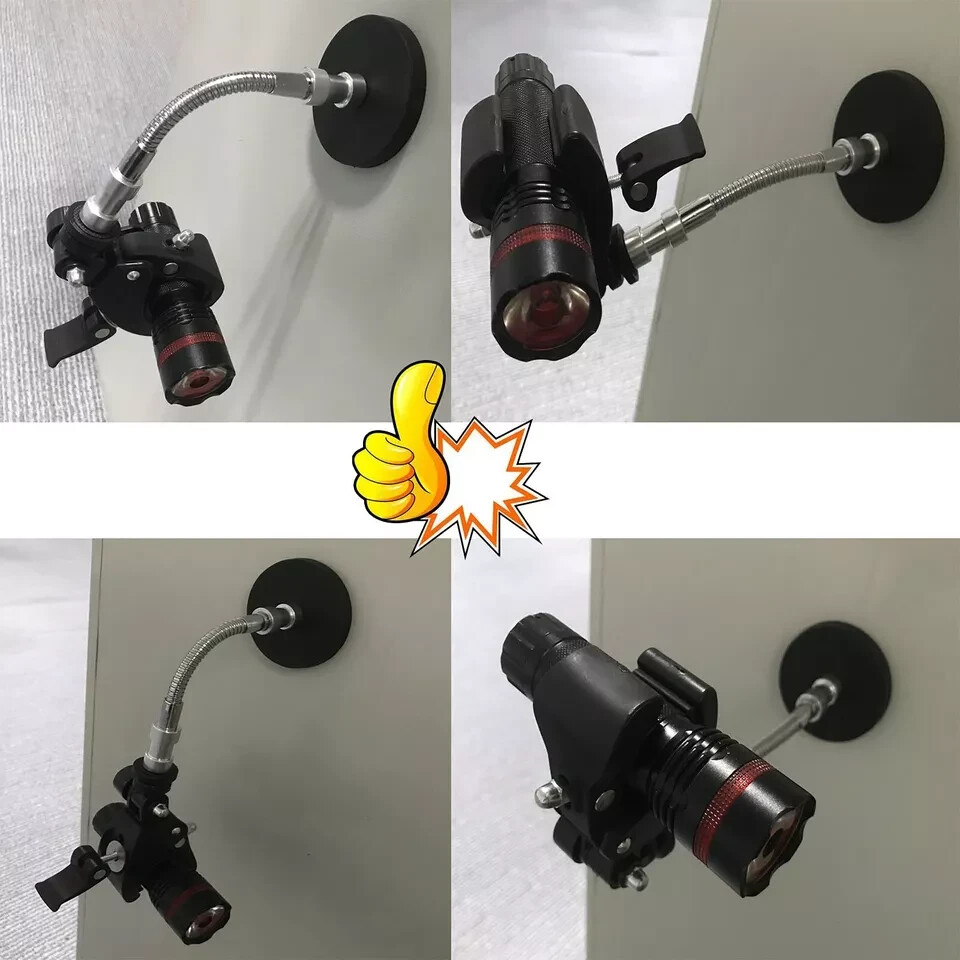 Magnetic Base Mount Flashlight Mounting Brackets Flashlight Holder – Strong M…