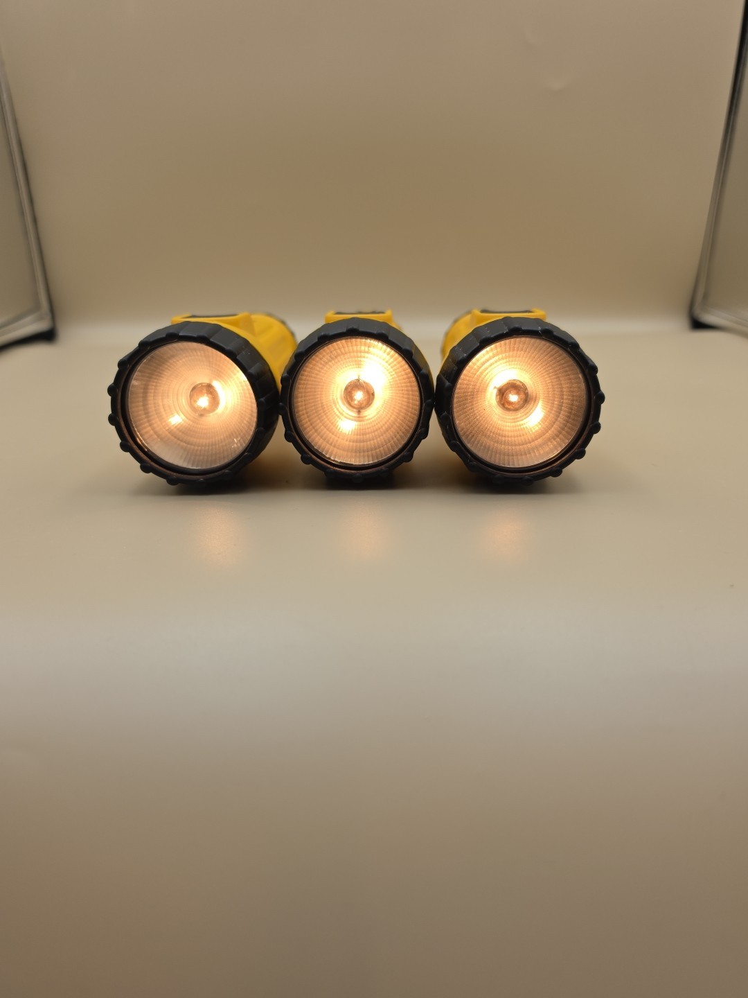 Lot of 3 Rayovac 2 D Cell Incandescent Industrial Flashlights