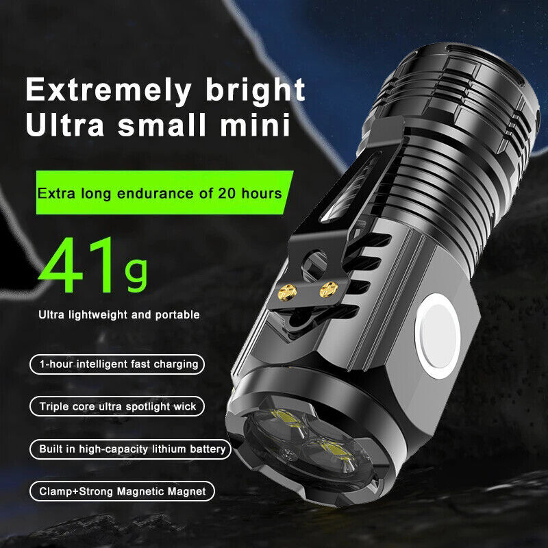 Three-Eyed Monster Mini Flashlight Flash Super Power Waterproof Outdoor LOT