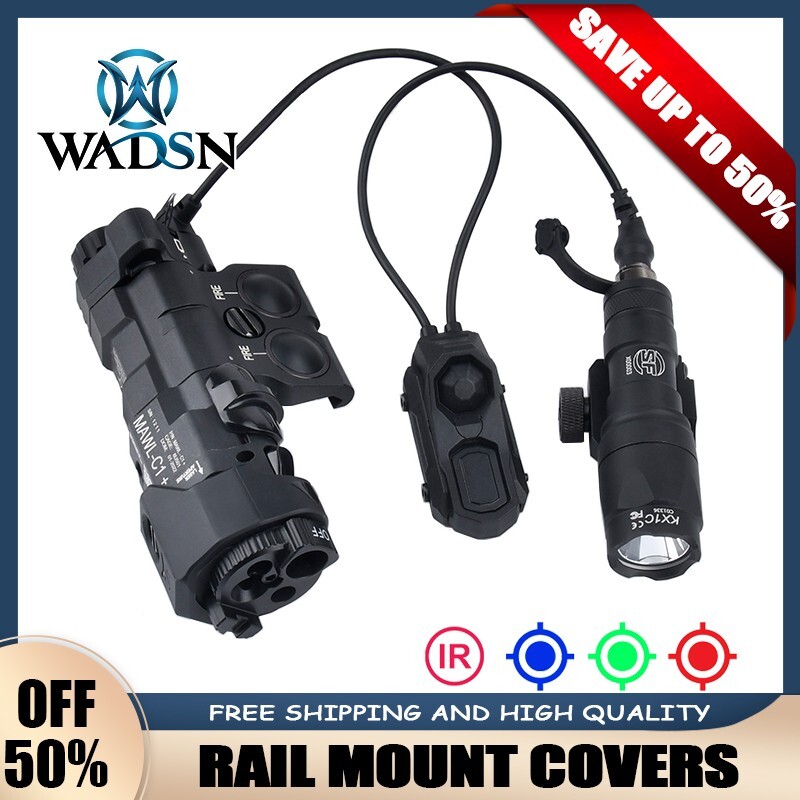 WADSN MAWL C1+ Laser Red Green IR Laser Sight M300 M600 Strobe Flashlight