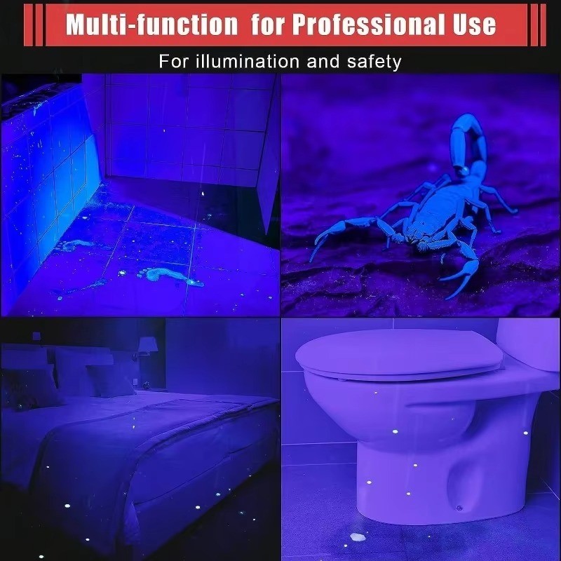 UV Pen Light 395nm Black Light Portable Ultra Violet Pocket Flashlight Mini