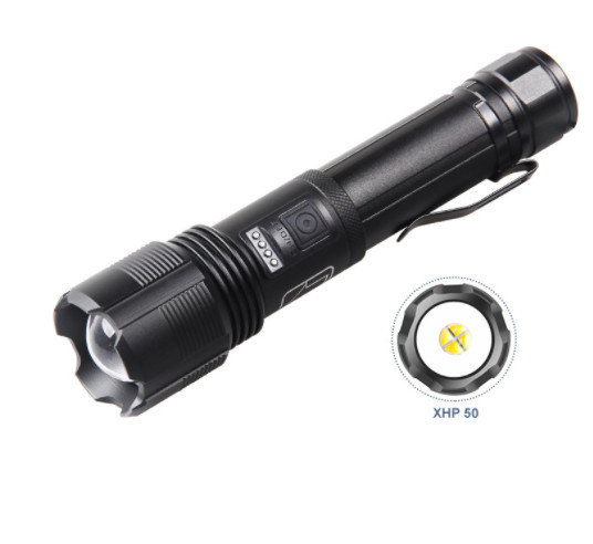 Super-Bright 90000LM LED Tactical Flashlight With Rechargeable Battery &Clip P50