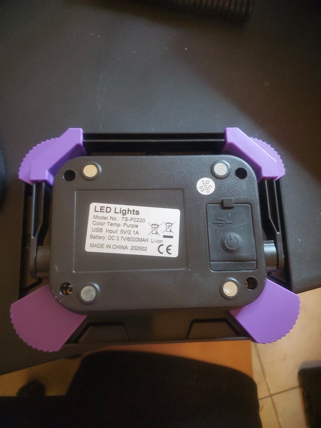 400nm Rechargeable LED Black Light 3.7v/6000MAH 60 LED