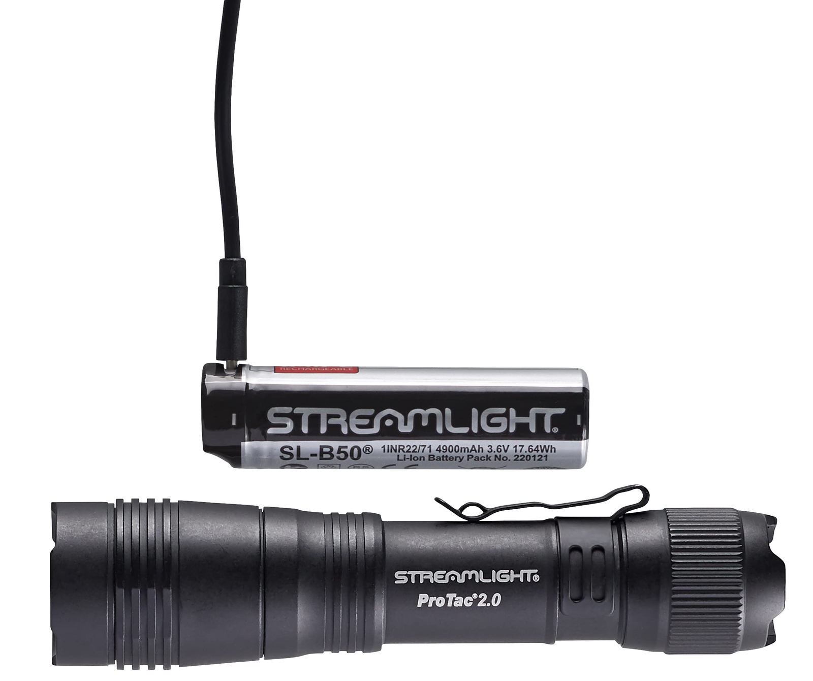 Streamlight ProTac 2.0 Tactical Flashlight 2000 Lumens Rechargeable USB C