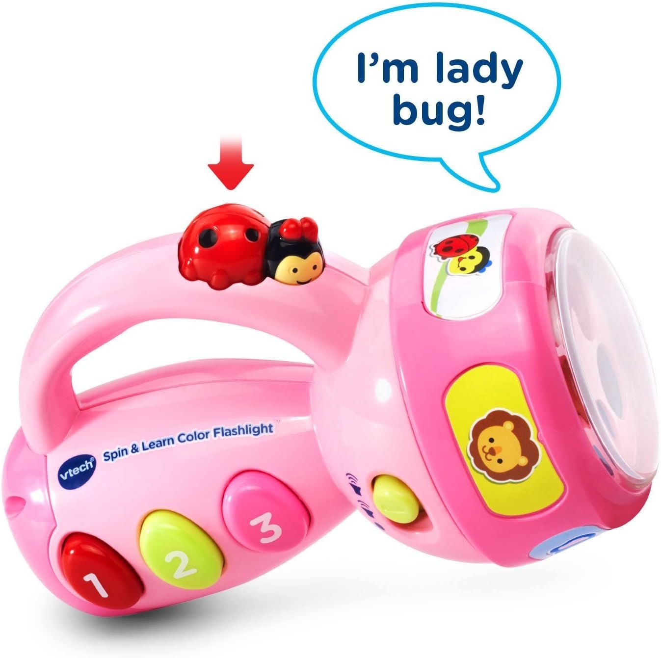 Interactive Pink Flashlight with 50+ Songs for Learning – Perfect for Toddlers