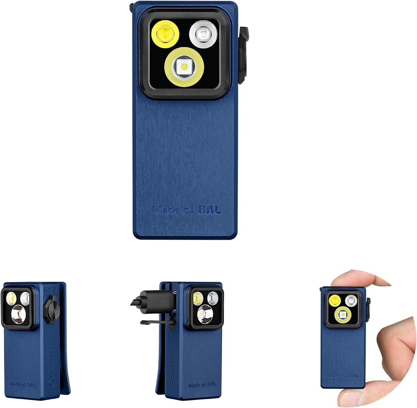 Olight Oclip Ultra 530 Lumen USB-C Rechargeable Clip On Flashlight – Navy Blue