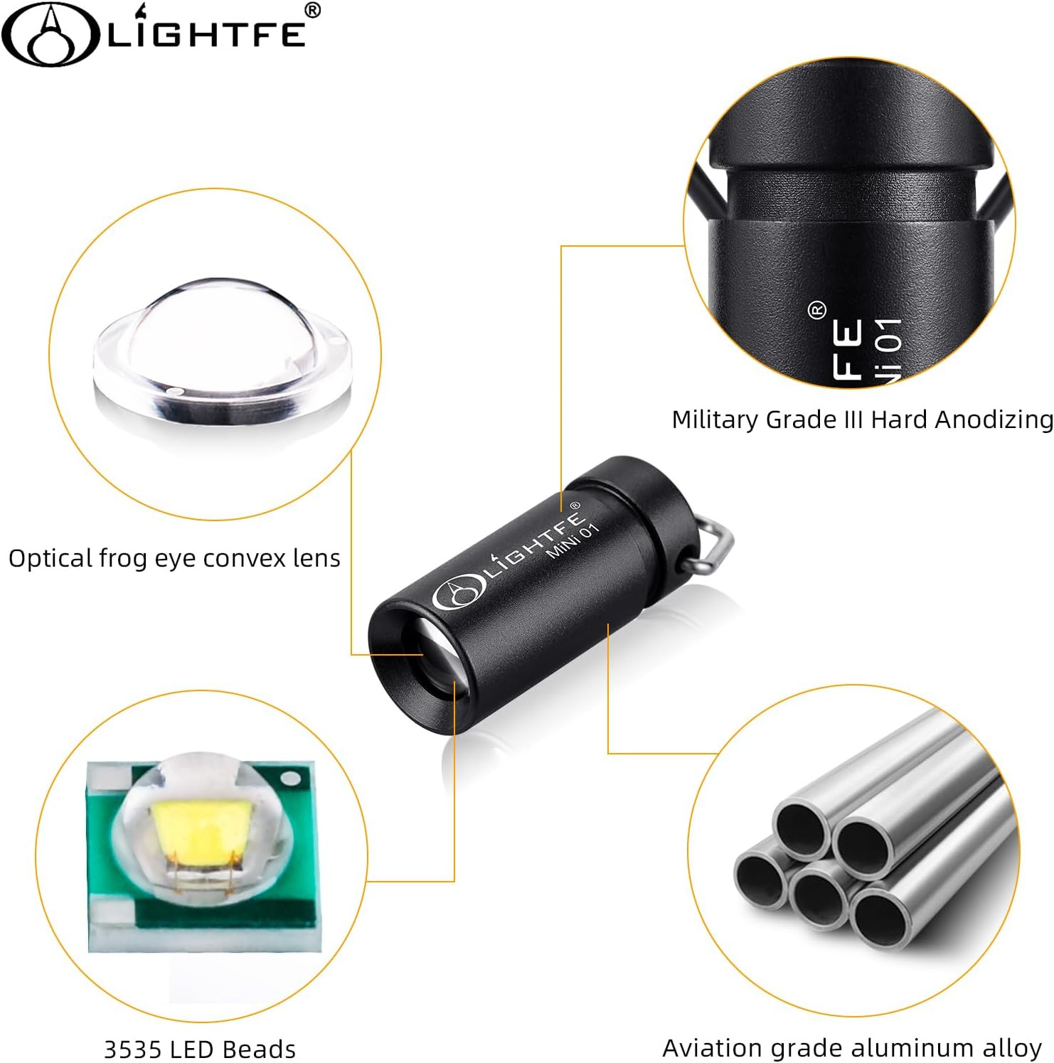 MINI01 Keychain Flashlight Mini Keychain Light Is Light, Small, and Bright (Mini
