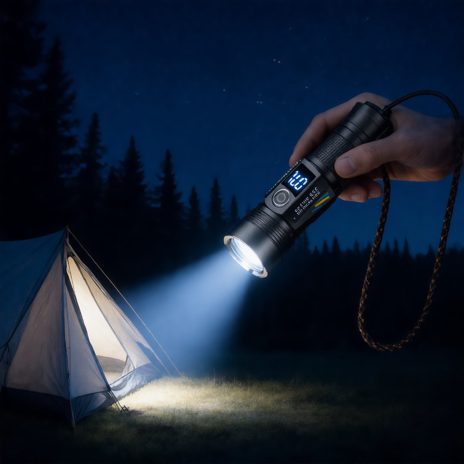 Super Bright LED Flashlight Rechargeable Waterproof Zoomable Torch 26650 Battery