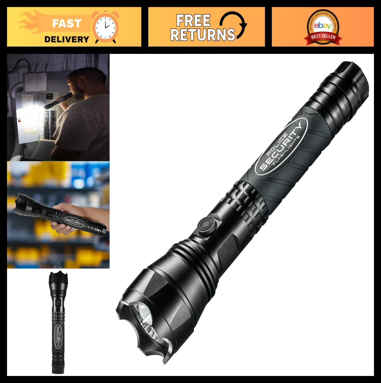 2000 Lumen Tactical Flashlight – Heavy-Duty, 5 Modes, Water Resistant, 400m Beam