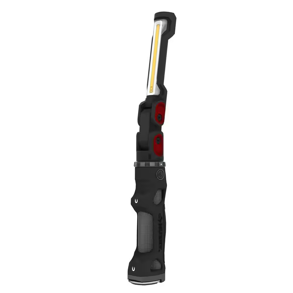 1200 Lumens Rechargeable LED Inspection Flip Flashlight with UV