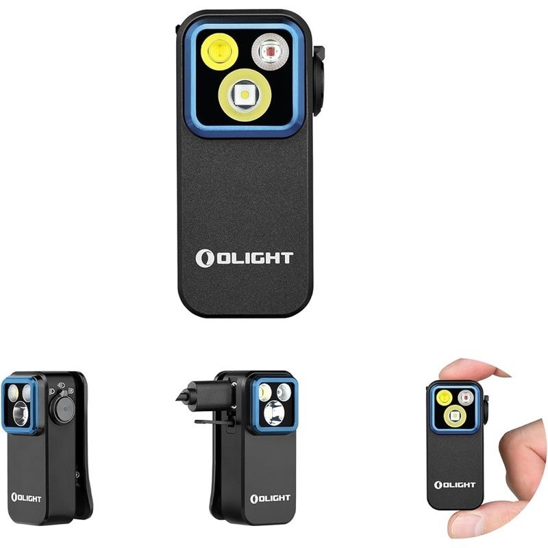 EDC Clip-on Flashlight 500lm Waterproof Rechargeable USB-C Spotlight Floodlight