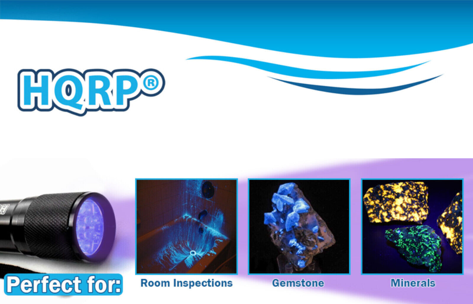 HQRP UV 365nM LED Ultra Violet Black Light Vaseline Uranium Glass Detector