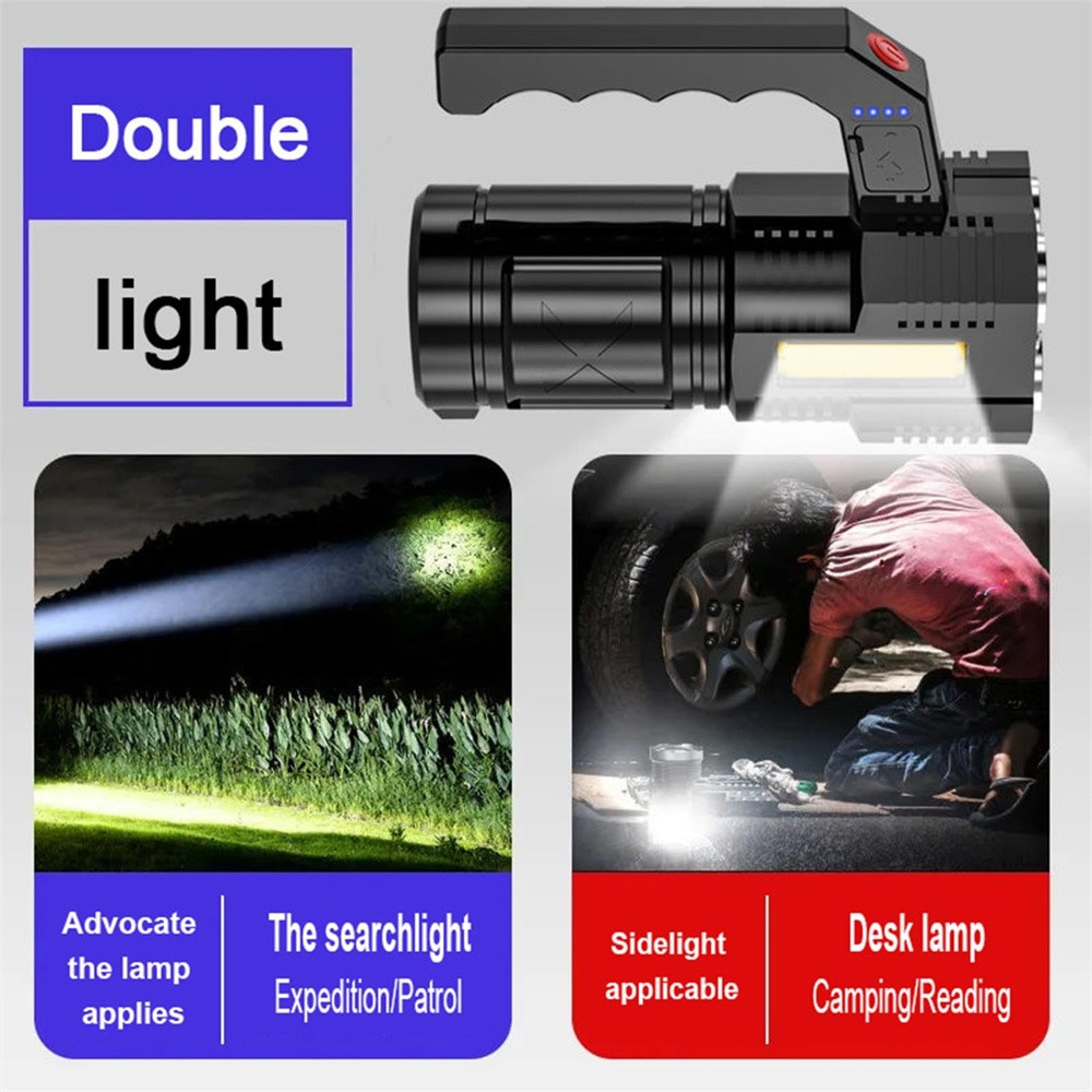 5000000 Lumen LED Tactical Flashlight Rechargeable Super Bright Powerful Torch