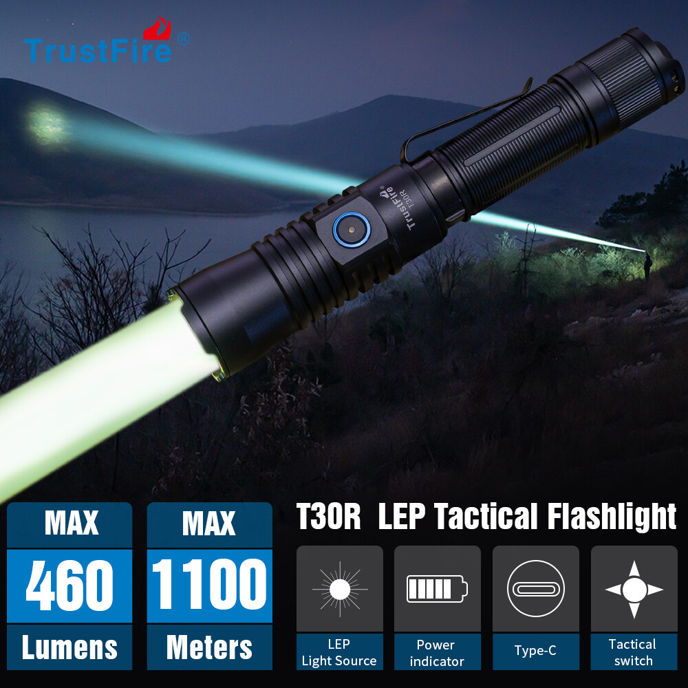 1100 Meters Throw LEP Flashlight Tactical Laser Light Spotlight Waterproof IP68