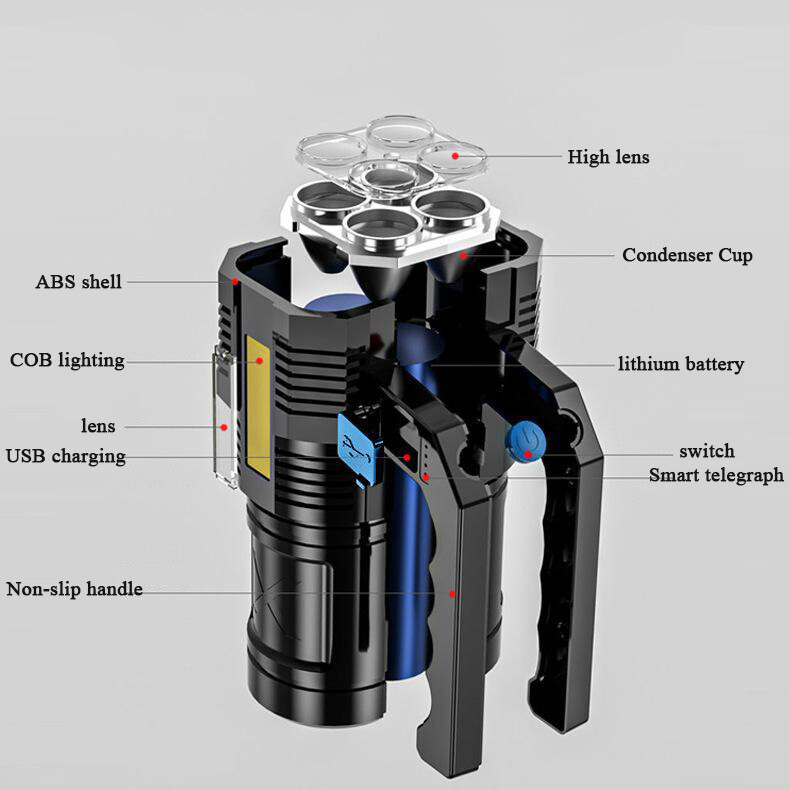 Most Powerful 99000000LM LED Military Torch USB Rechargeable Tactical Flashlight