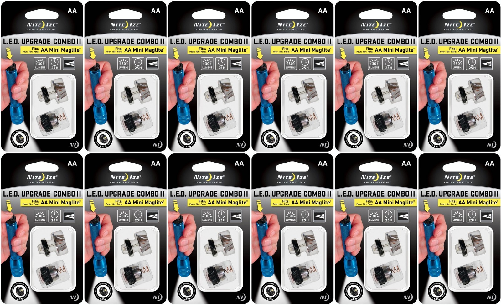 Nite Ize LED Upgrade Combo II Fits AA Mini Maglite (12-Pack)