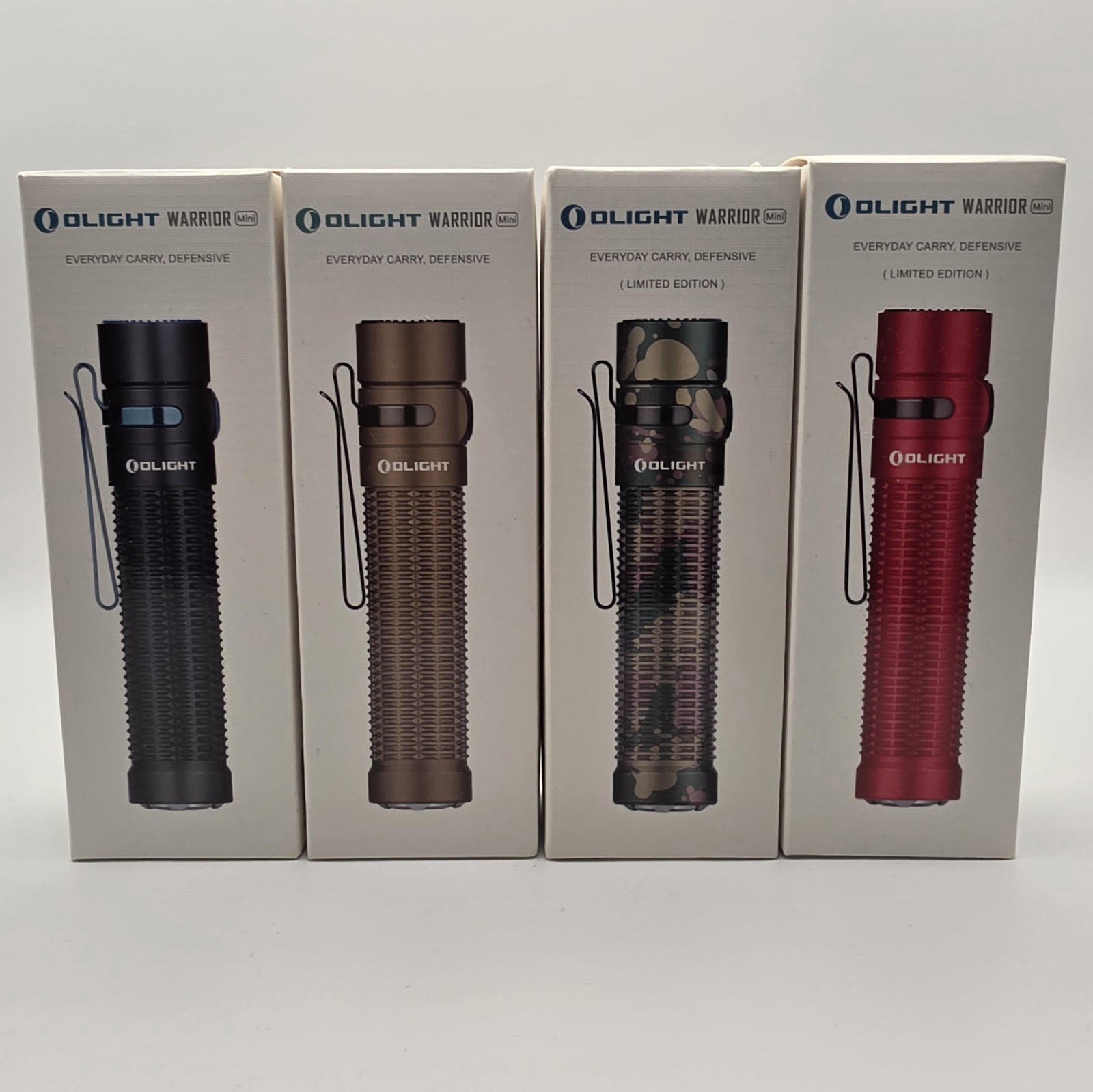 Olight Original Warrior Mini: Complete Set of 9 Rare New/Sealed EDC Flashlights