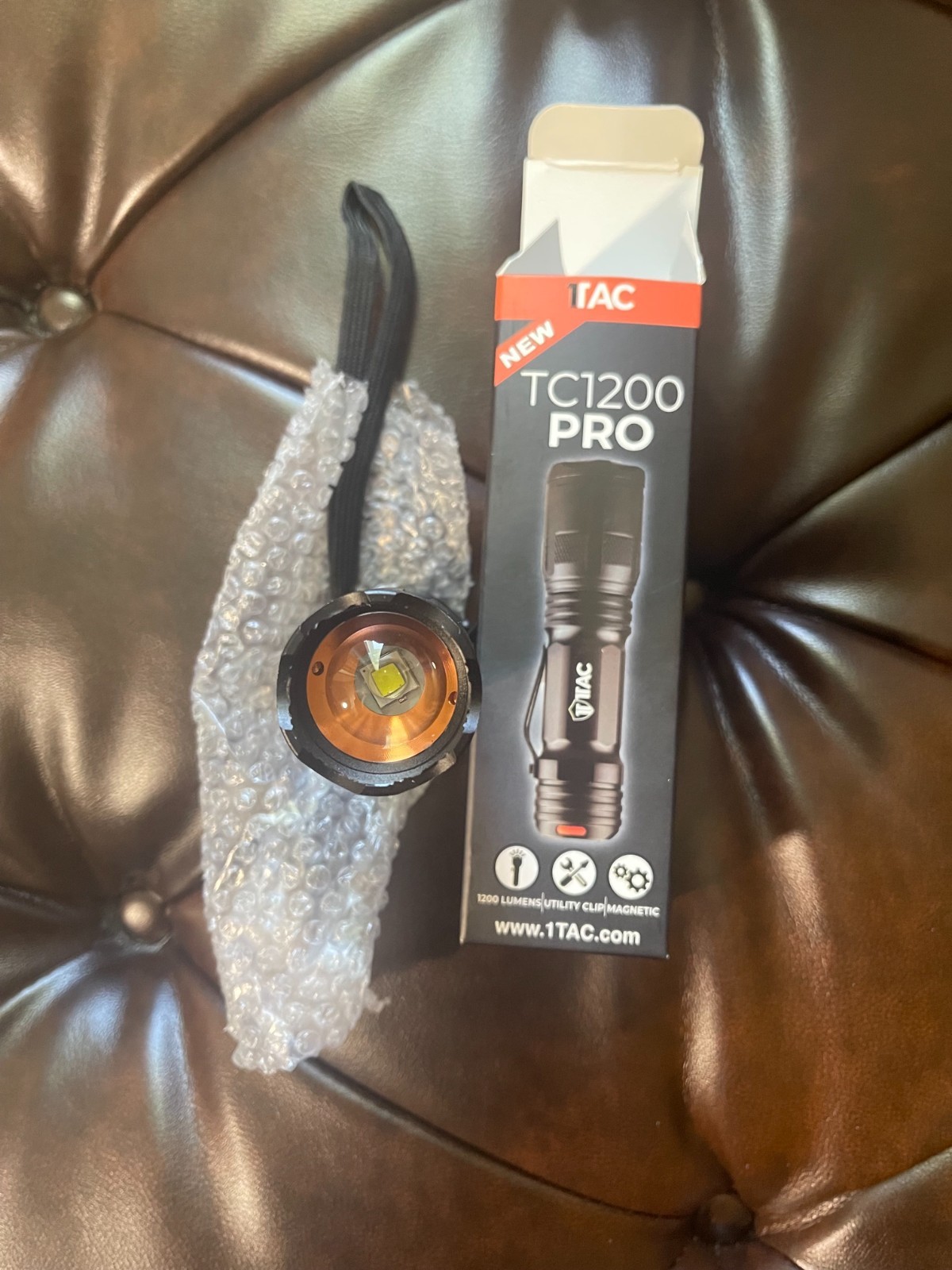 Brand New In Box-Genuine TC1200 PRO Tactical LED Flashlight 1200 Lumens 5 Modes