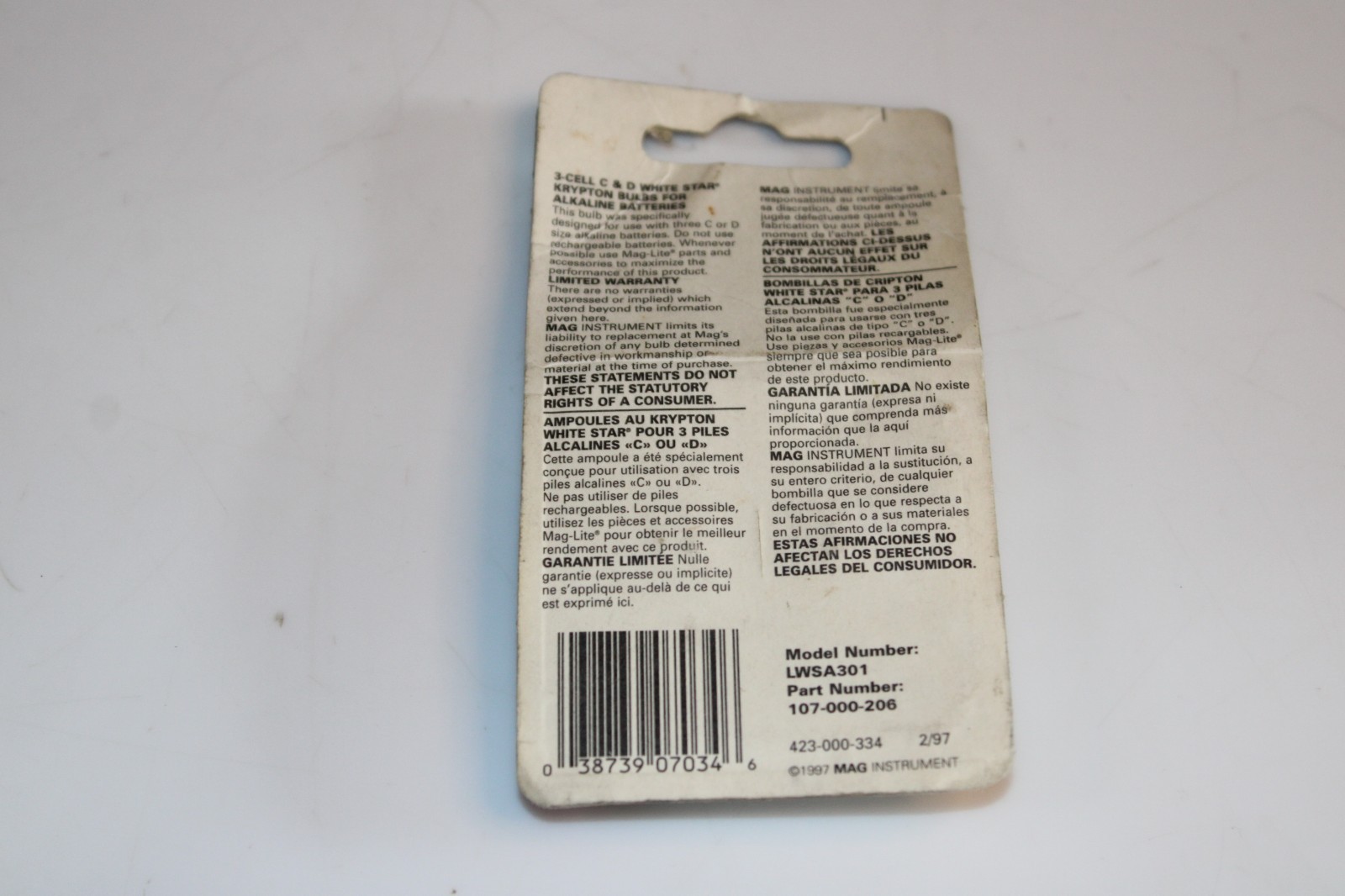 MAG-LITE White Star Krypton Bulbs For 2 Cell C & D Flashlights NEW Old Stock