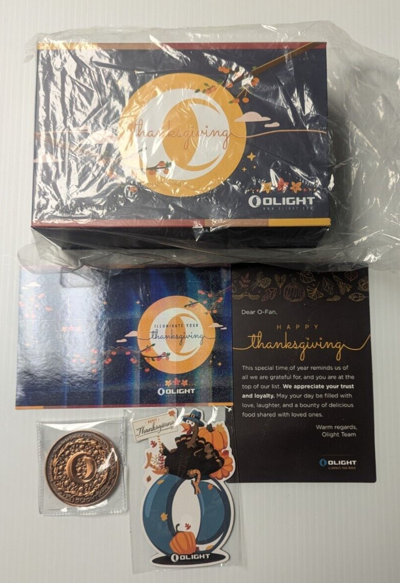 Olight 2024 Thanksgiving Coin Gift Box Magnet- Super Rare Collectors Item! 1/100