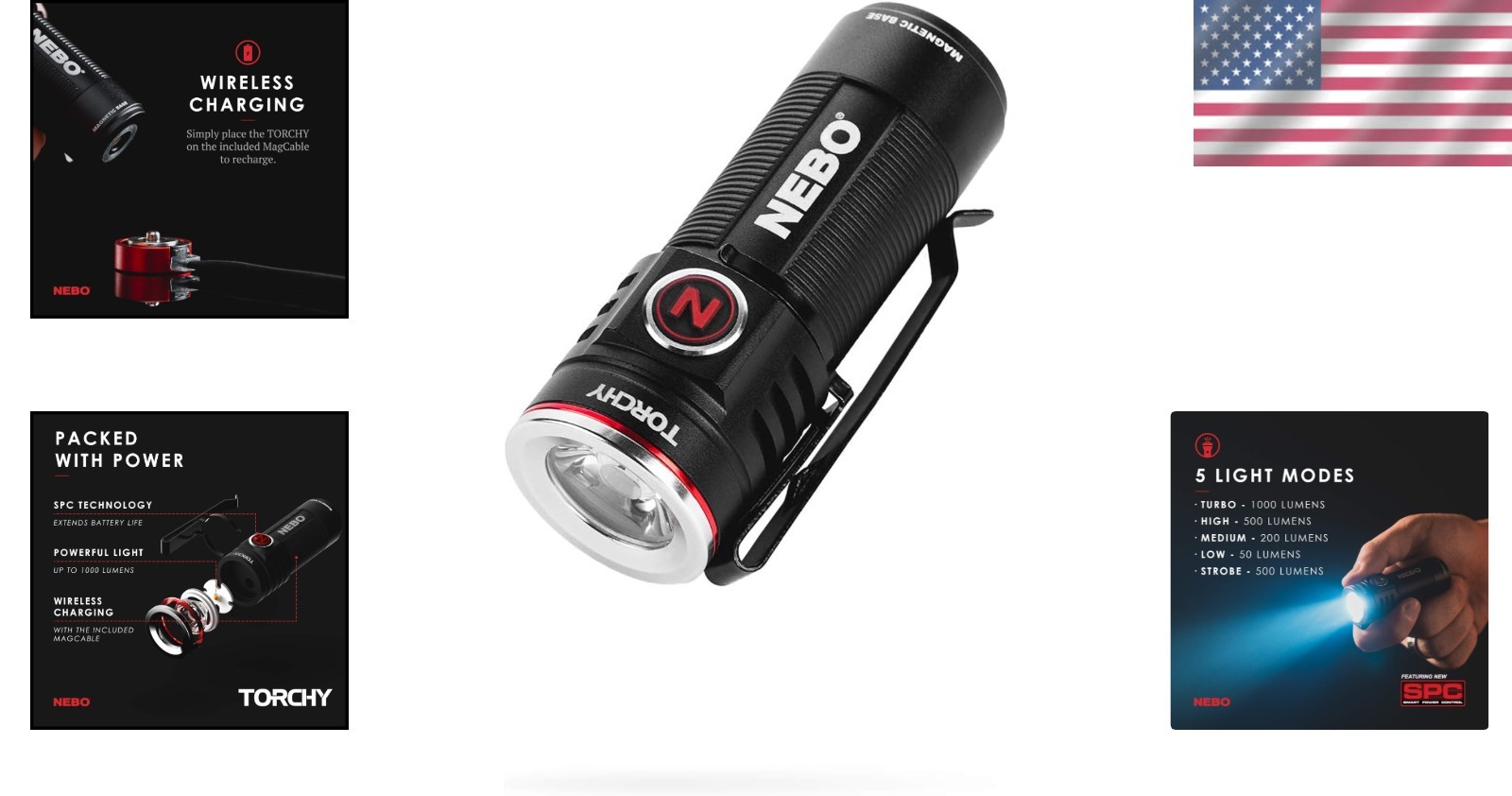 Portable Pocket Flashlight | 1000 Lumens, Water Resistant