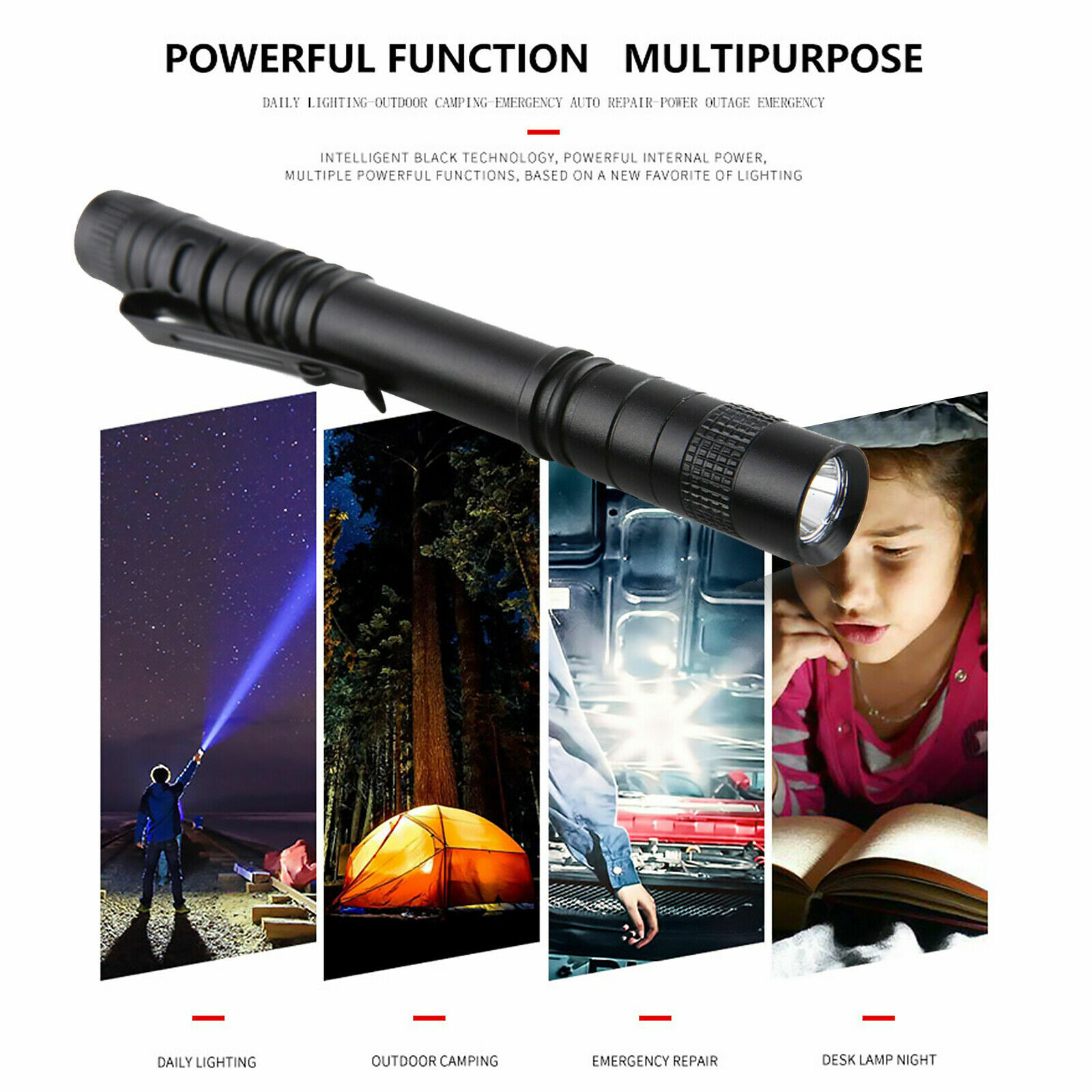 Tactical Flashlight Small LED Torch Light Mini Super Bright Penlight Waterproof