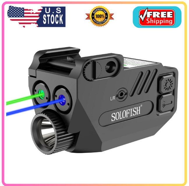 500Lm Pistol Light and Purple/Infrared (Ir)/Green Blue Beam Combo, Rechargeable