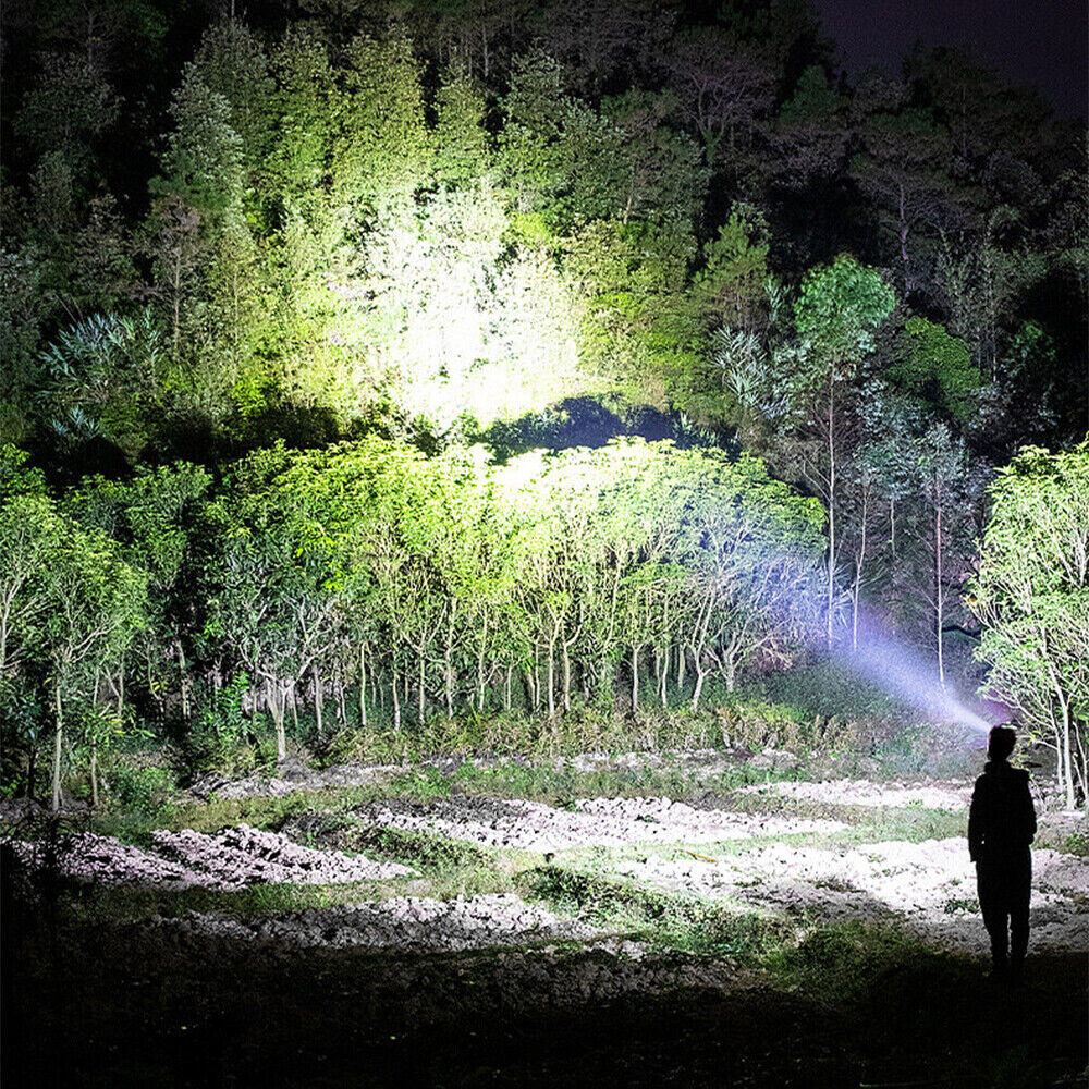 1200000LM LED Flashlight Tactical Light Super Bright Torch USB Rechargeable Lamp