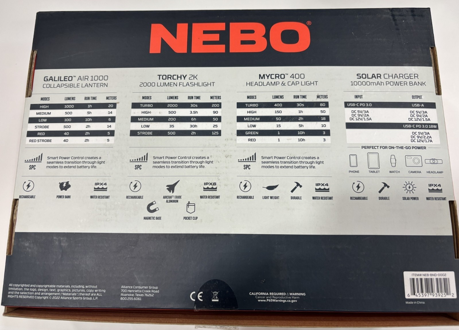 NEBO LIGHT AND POWER