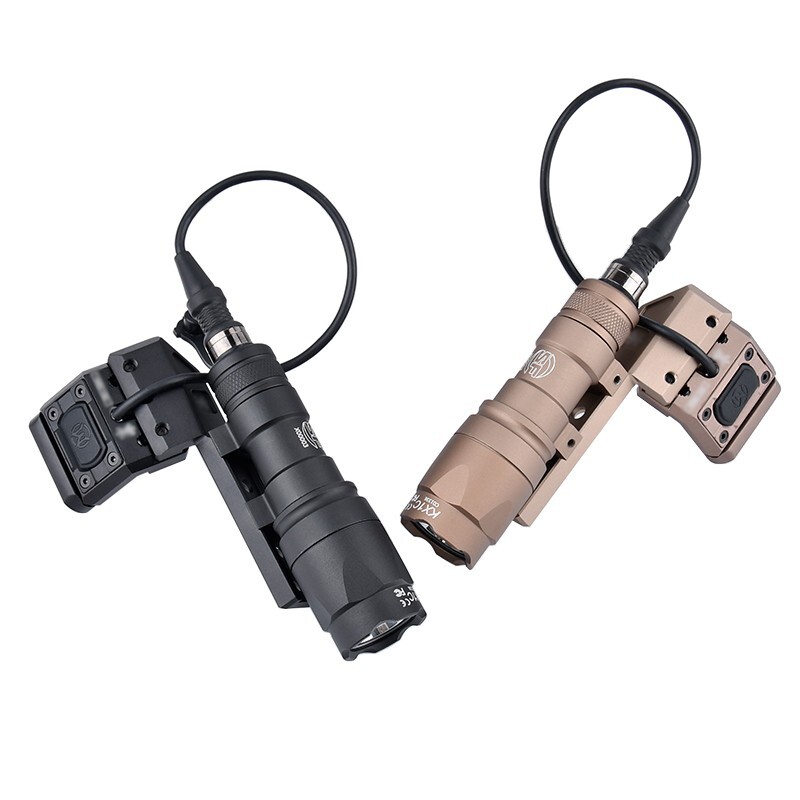 Tactical M300 M600 Weapon Flashlight Side Extension Base Set 20mm Picatinny Rail