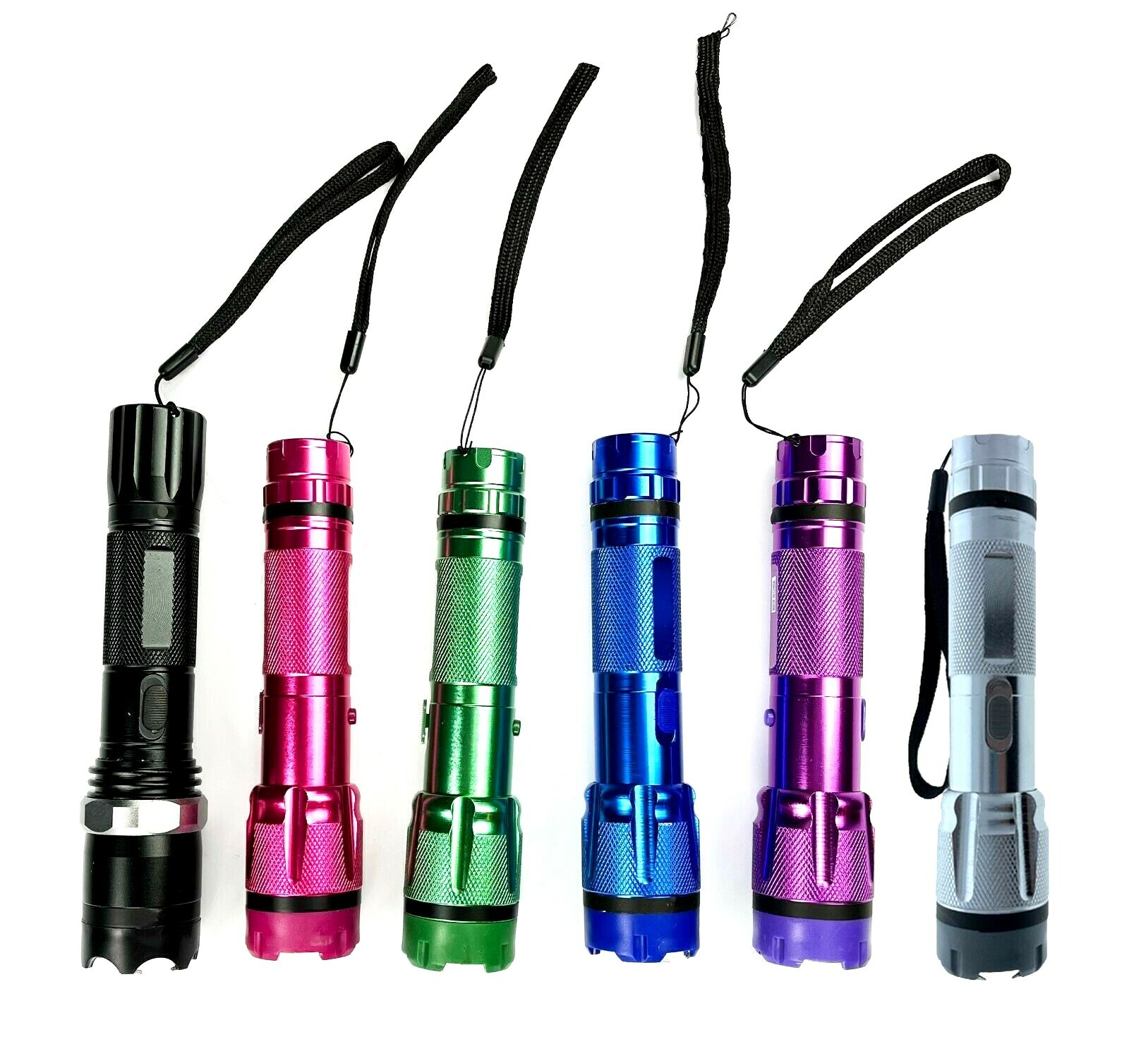 7″ Self Defense Flashlight With Built In LED Flashlight & Rechargeable Battery