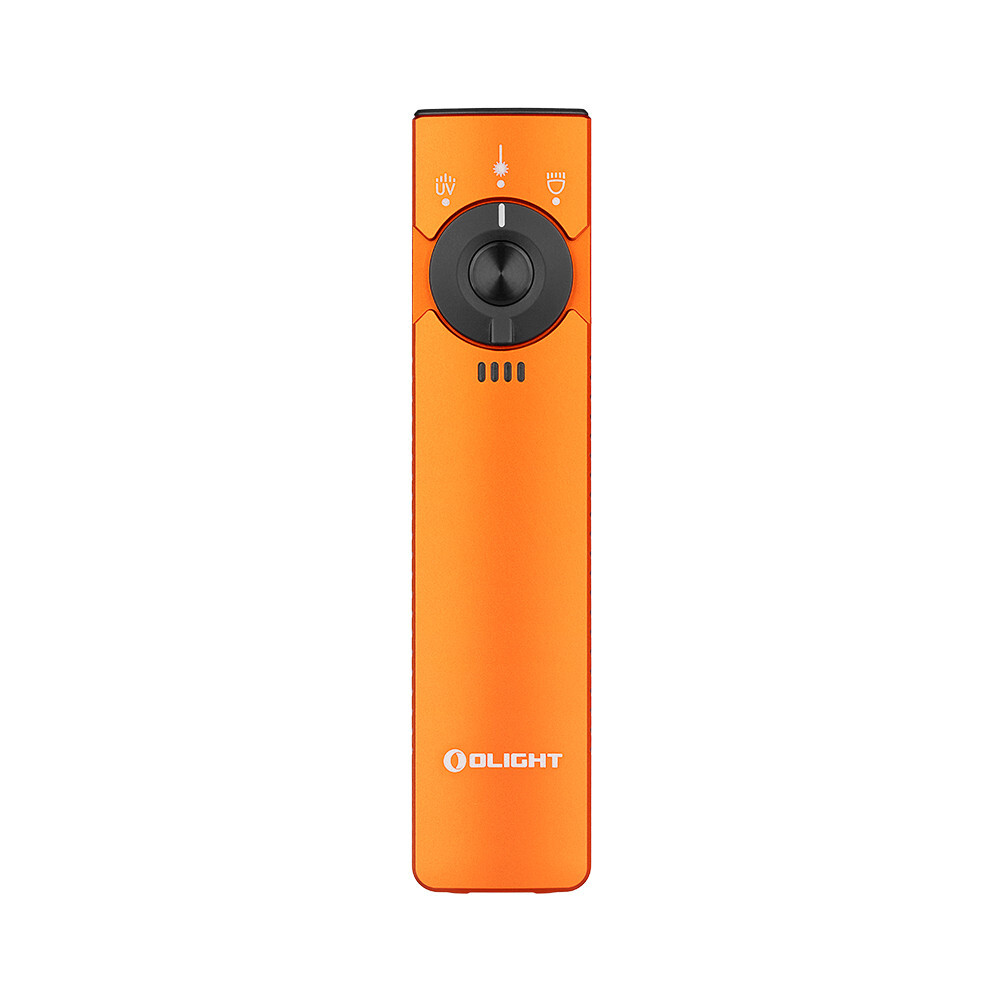 Olight Arkfeld Pro Orange CW Flat Flashlight, LED Light, UV & Green Beam, 1300 L
