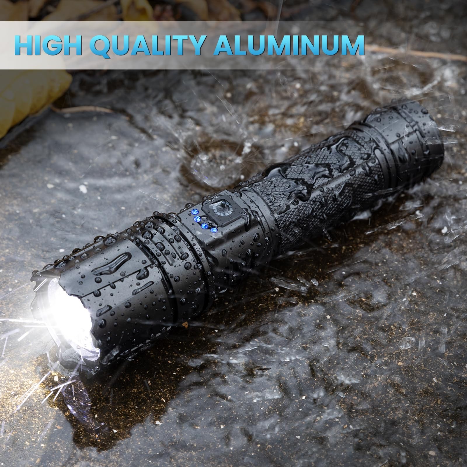 Rechargeable LED Flashlights High Lumen,99,000 Lumens Super Bright Flashlight…