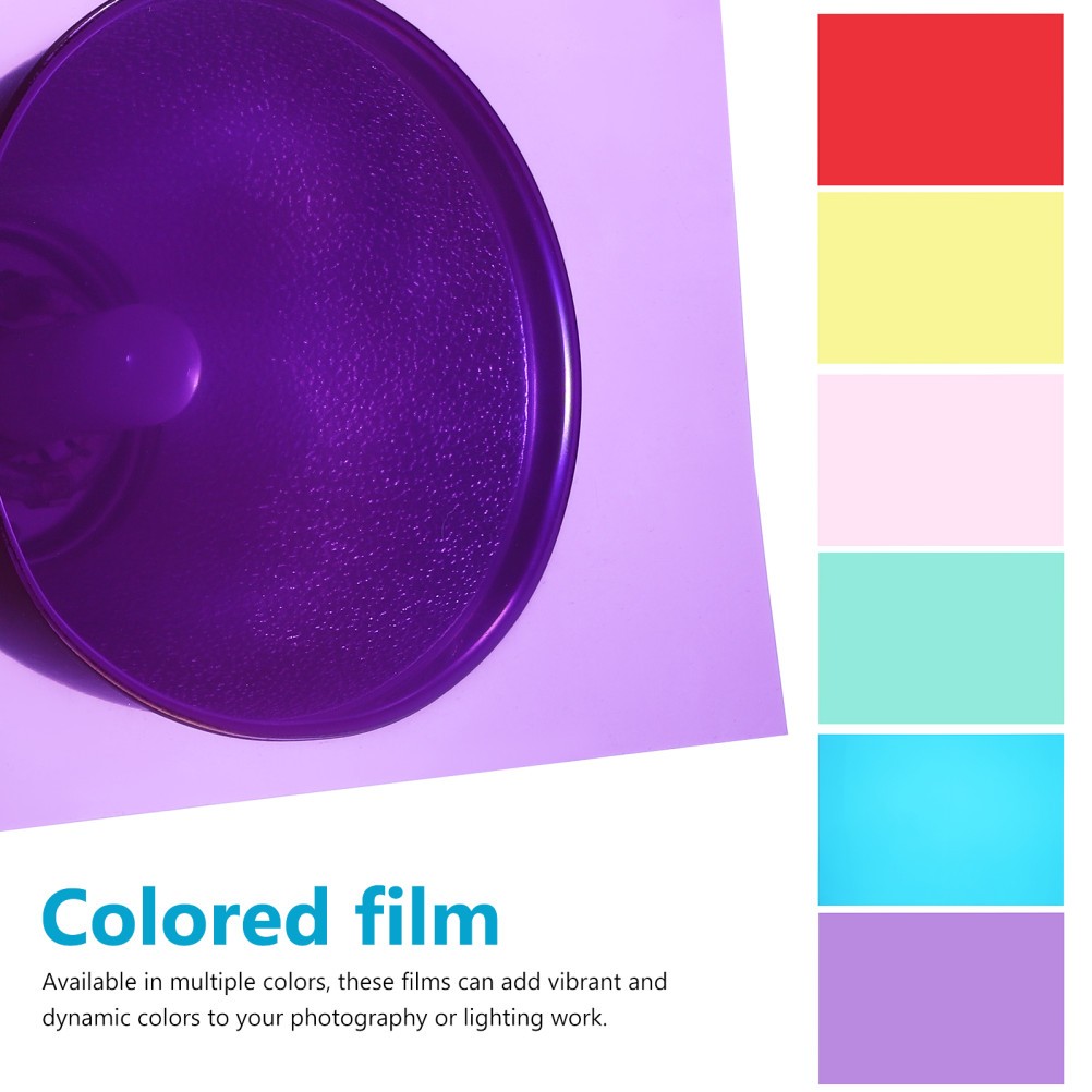 12 Pcs Light Gels Color Films PVC PP Light Diffuser Film For Photography