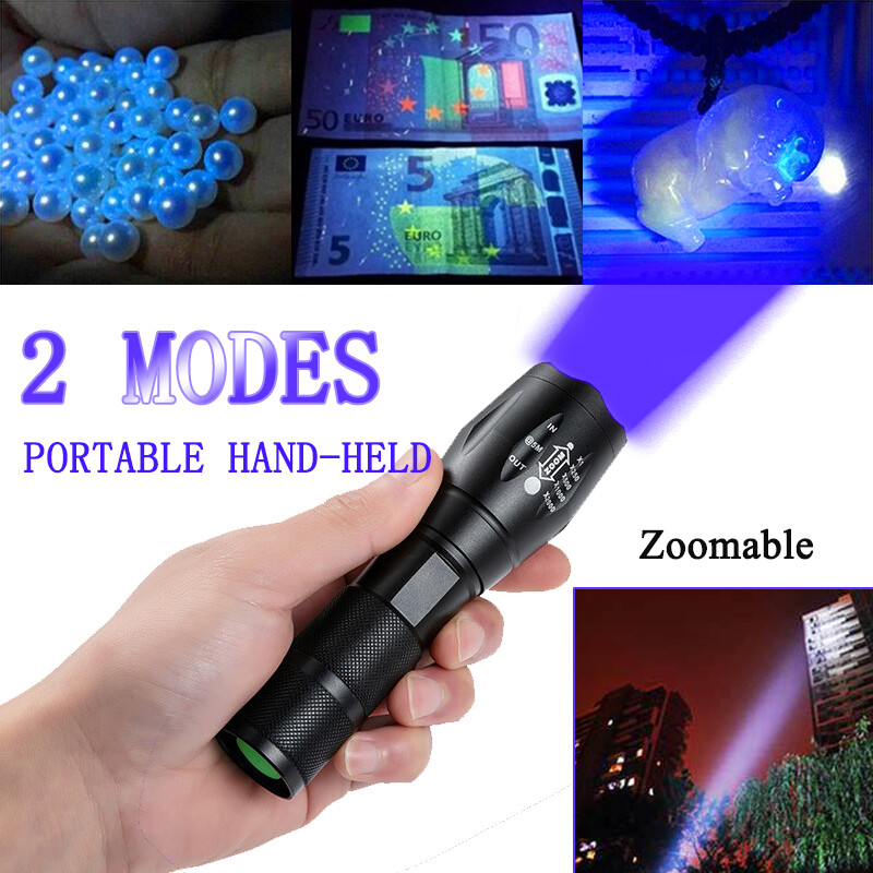 Super Bright 990000lm UV Torch Ultra Violet Flashlight Blacklight Light Lamp LED
