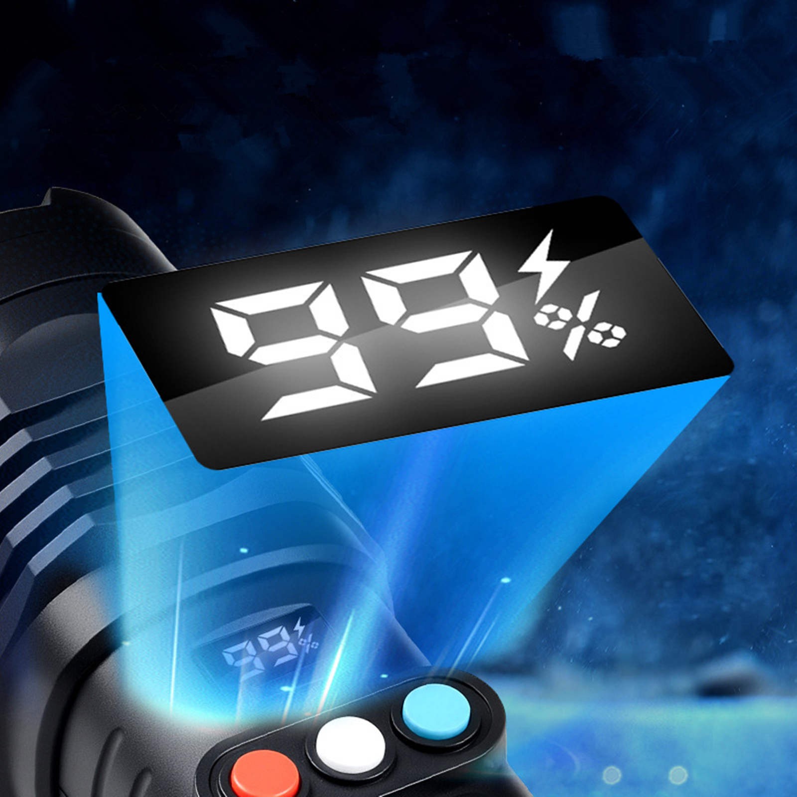 IPX4 Waterproof Rechargeable Flashlight 3 Color LED 1200mAh Type C USB Zoom