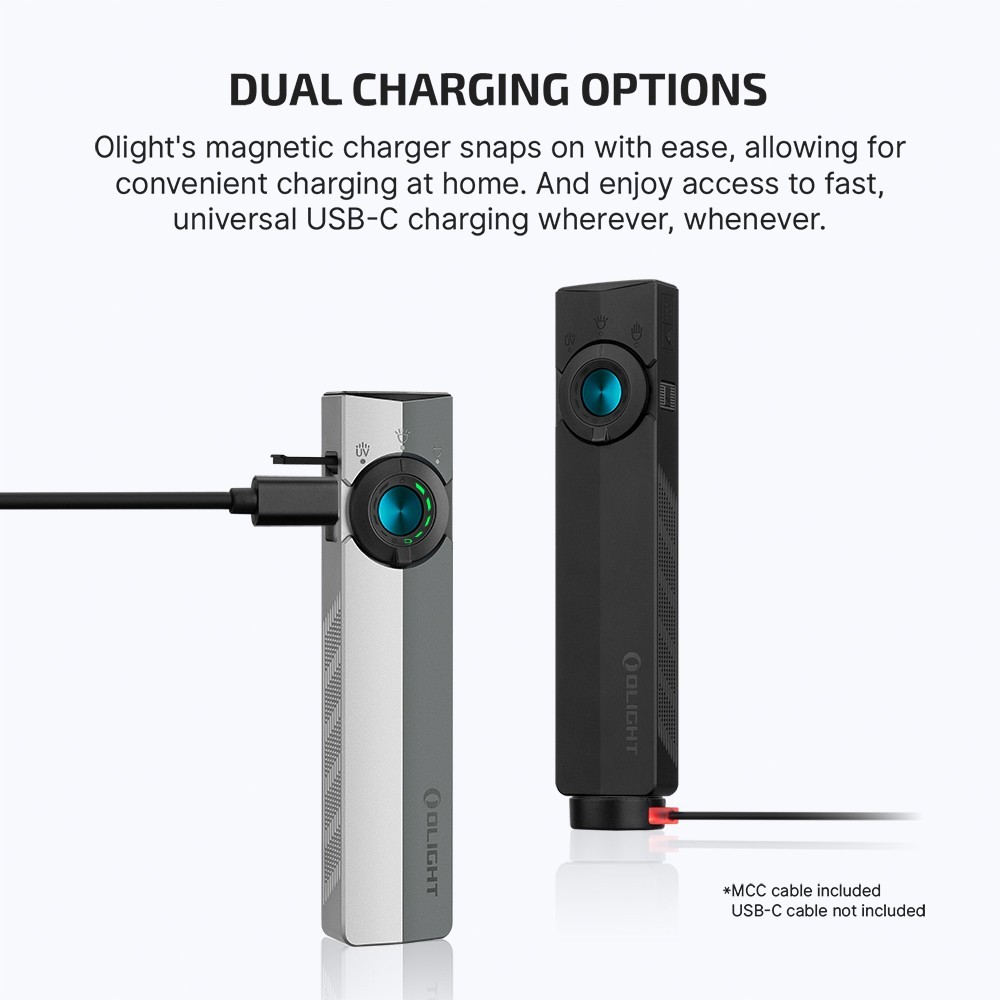 ArkPro EDC Flashlight Dual Charging 4 Light Modes Long Lasting Unibody LED New