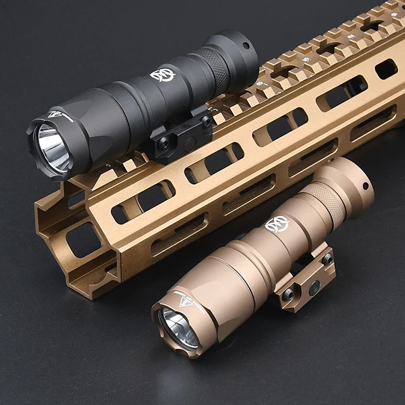 WADSN Tactical Flashlight M600 M300 Scout LED Light 20mm Rail Mount Hunting