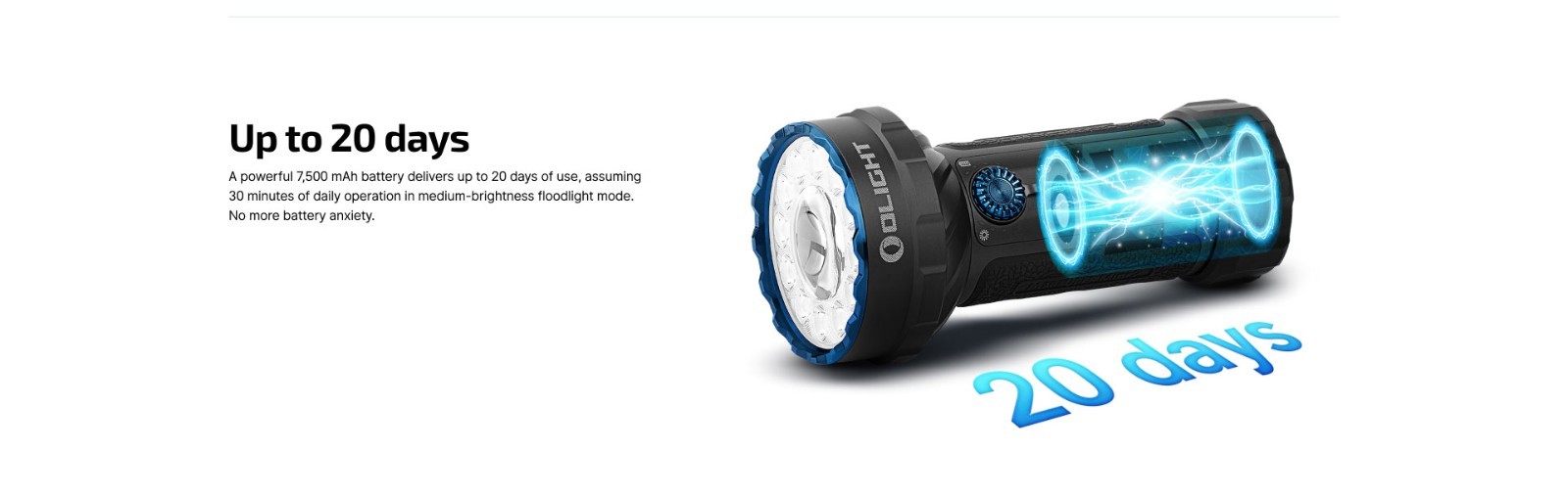 Olight Marauder Mini 2 10,000 Lumen Ultra Bright Long Throwing Flashlight (Blue)