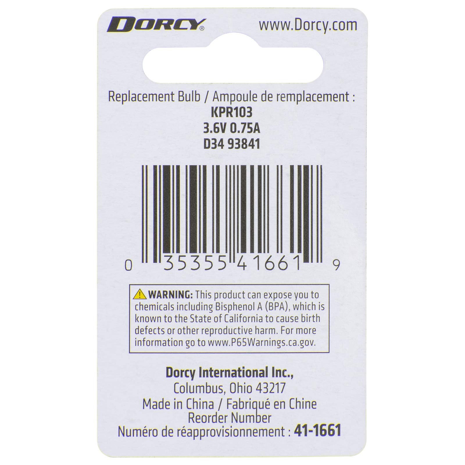 Dorcy 3D-3.6-Volt, 0.75A Flange Base Krypton Replacement Bulb, 2-Pack (41-166…