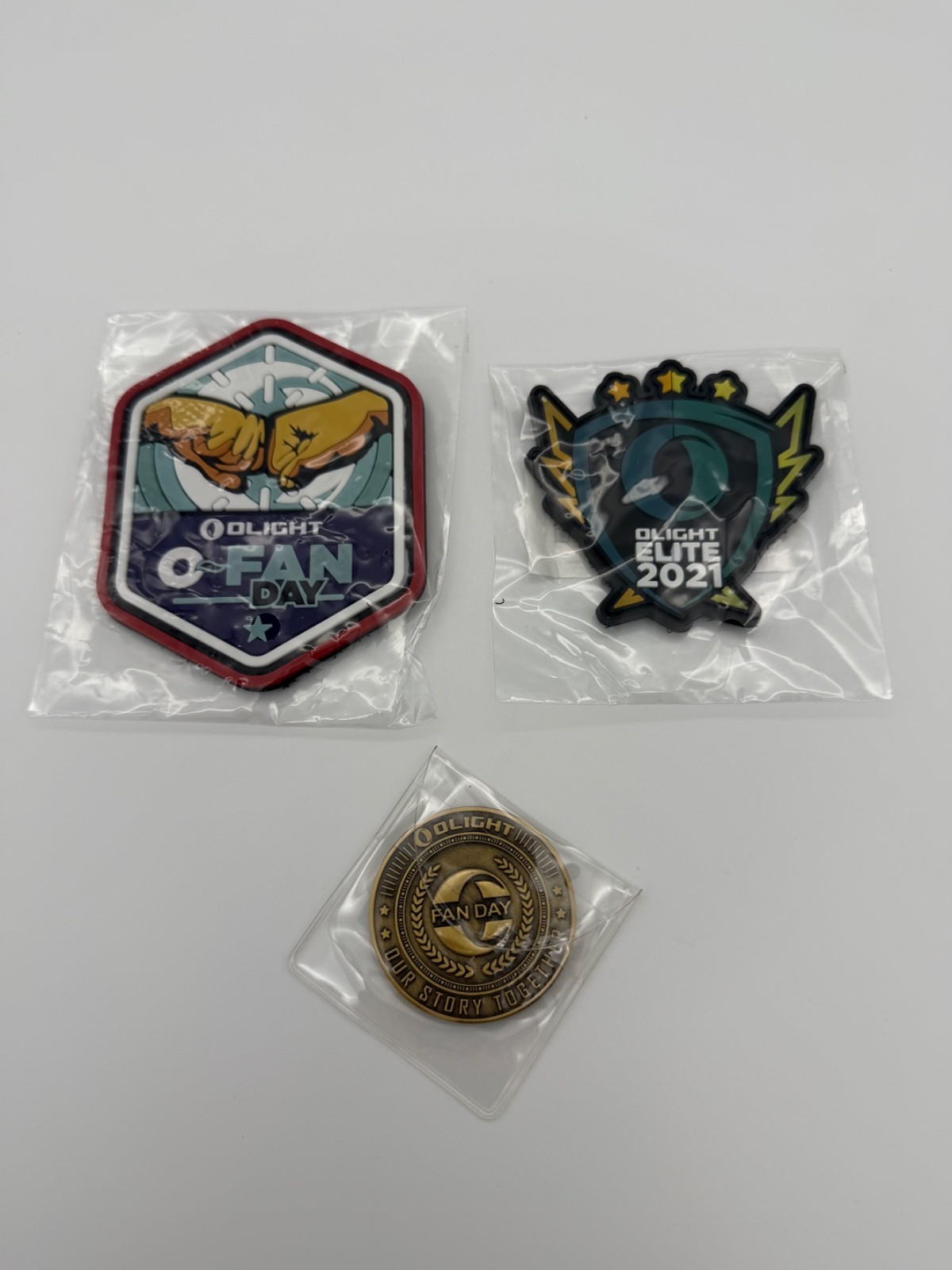 Olight Swag 2021 Elite Patch, 2021 Fan Day Challenge Coin, Olight OFan Day Patch