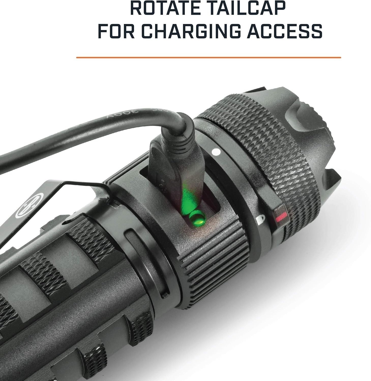 Bushnell PRO 1000L Flashlight Battery Powered – Rechargeable Weather Resistant