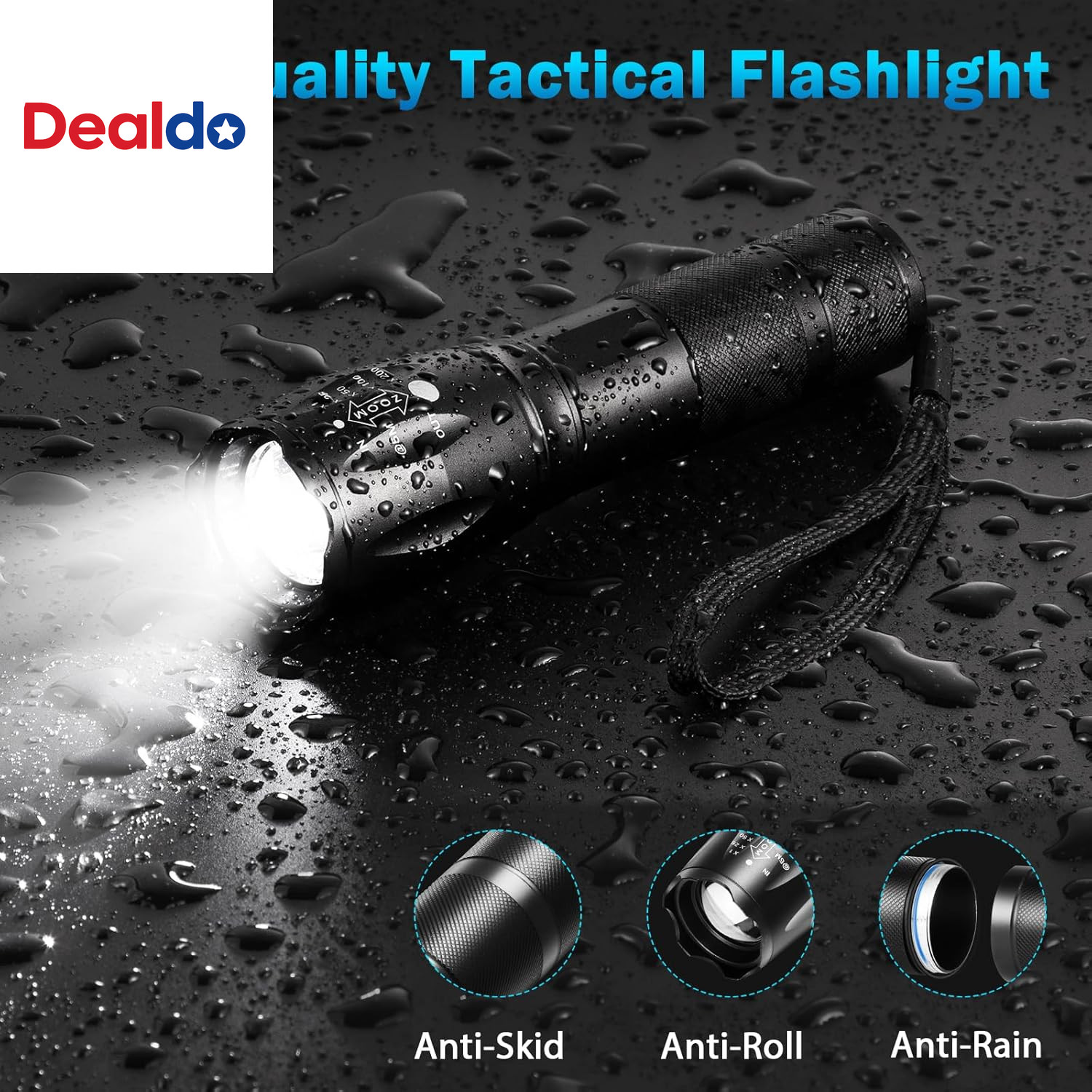 6Pack LED Flashlights High Lumens, 5Mode Tactical Flashlight for Home, Small Fla