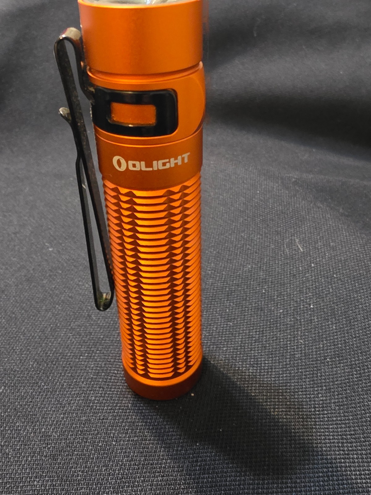 Olight Baton 3 Pro Max Orange Rechargeable LED Flashlight w/ MCC Charger Stand