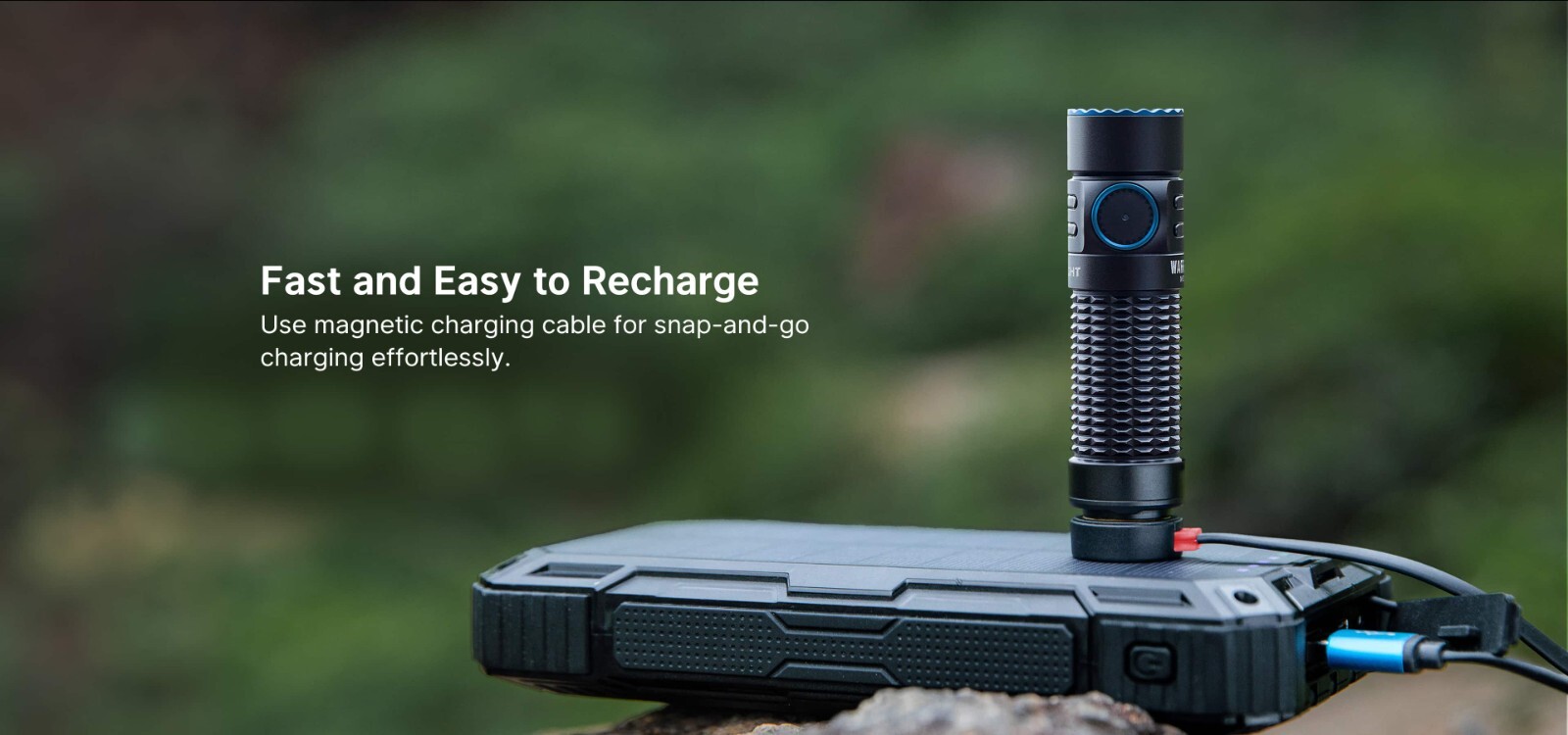 Olight Warrior Nano Black 1200 Lum Tactical Dual Switch EDC Flashlight, 442 FT